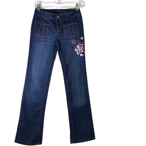 Faded Glory Kids Jeans with Star Embroidery - Blue - Picture 1 of 11